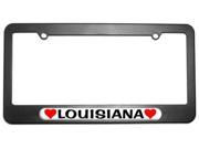 Louisiana Love with Hearts License Plate Tag Frame
