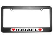 Israel Love with Hearts License Plate Tag Frame