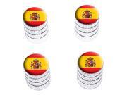 Spain Spanish Flag Tire Rim Wheel Valve Stem Caps Aluminum