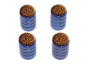 Leopard Print - Tire Rim Wheel Valve Stem Caps - Blue Leopard Print - Tire Rim Wheel Valve Stem Caps - Blue