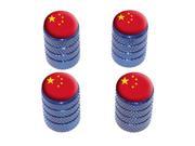 China Flag Tire Rim Wheel Valve Stem Caps Blue