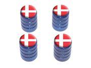 Denmark Danish Flag Tire Rim Wheel Valve Stem Caps Blue