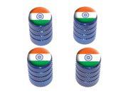 India Indian Flag Tire Rim Wheel Valve Stem Caps Blue