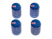 New Zealand Flag Tire Rim Wheel Valve Stem Caps Blue