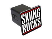 Skiing Rocks 2 Tow Trailer Hitch Cover Plug Insert