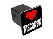 Wisconsin Love 2 Tow Trailer Hitch Cover Plug Insert