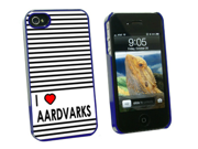 I Love Heart Aardvarks - Snap On Hard Protective Case for Apple iPhone 4 4S - Blue I Love Heart Aardvarks - Snap On Hard Protective Case for Apple iPhone 4 4S - Blue