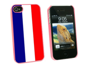 Netherlands Flag Snap On Hard Protective Case for Apple iPhone 4 4S Pink