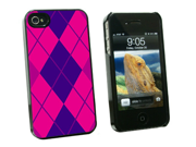 UPC 095614000065 product image for Argyle Hipster Purple Fuchsia - Snap On Hard Protective Case for Apple iPhone 4  | upcitemdb.com