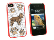 Cocker Spaniel of Radiance Snap On Hard Protective Case for Apple iPhone 4 4S Red