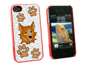 Corgie of Brilliance Snap On Hard Protective Case for Apple iPhone 4 4S Red