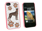 Doberman of Distinction Snap On Hard Protective Case for Apple iPhone 4 4S Pink