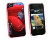 Red Classic Car Snap On Hard Protective Case for Apple iPhone 4 4S Pink