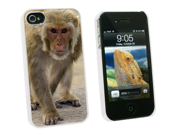 Monkey Snap On Hard Protective Case for Apple iPhone 4 4S White