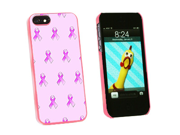 Breast Cancer Awareness Ribbons Snap On Hard Protective Case for Apple iPhone 5 Pink