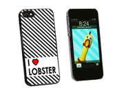 I Love Heart Lobster Snap On Hard Protective Case for Apple iPhone 5 Black