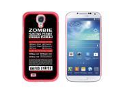 United States Zombie Hunting License Permit Snap On Hard Protective Case for Samsung Galaxy S4 Pink