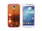 Sunset Over Wetland Snap On Hard Protective Case for Samsung Galaxy S4 Pink