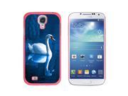 Swan Reflection on Blue Lake Snap On Hard Protective Case for Samsung Galaxy S4 Pink