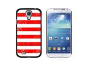 Vintage Nautical Stripes Red Snap On Hard Protective Case for Samsung Galaxy S4 Black