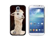 White Llama Snap On Hard Protective Case for Samsung Galaxy S4 Black