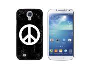 Peace Sign Distressed Inspirational Snap On Hard Protective Case for Samsung Galaxy S4 Black