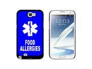 Food Allergies Medical Emergency Star of Life Snap On Hard Protective Case for Samsung Galaxy Note II 2 Black