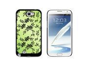 Power of Flowers Green Snap On Hard Protective Case for Samsung Galaxy Note II 2 Black