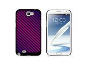 Urban Stripes Purple Black Snap On Hard Protective Case for Samsung Galaxy Note II 2 Black