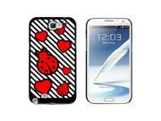 Ladybug Love Snap On Hard Protective Case for Samsung Galaxy Note II 2 Black