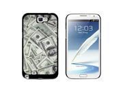 Hundred Dollar Bills Money Currency Snap On Hard Protective Case for Samsung Galaxy Note II 2 Black