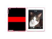 Thin Red Line Firefighters Snap On Hard Protective Case for Apple iPad 2 3 4 Pink