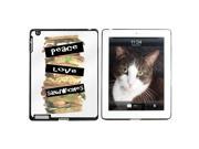 Peace Love Sandwiches Snap On Hard Protective Case for Apple iPad 2 3 4 Black