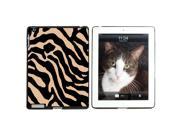Zebra Print Tan Snap On Hard Protective Case for Apple iPad 2 3 4 Black