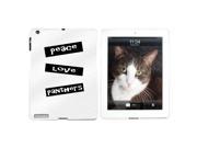 Peace Love Panthers Snap On Hard Protective Case for Apple iPad 2 3 4 White