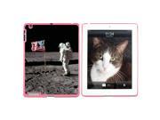 Astronaut Moon Landing 1969 American Flag Snap On Hard Protective Case for Apple iPad 2 3 4 Pink