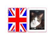 United Kingdom Great Britian Flag Snap On Hard Protective Case for Apple iPad 2 3 4 Pink