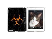 Biohazard Warning Symbol Orange Zombies Distressed Snap On Hard Protective Case for Apple iPad 2 3 4 Black