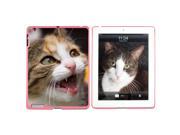 Tabby Kitten Cat Meow Snap On Hard Protective Case for Apple iPad 2 3 4 Pink