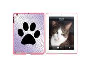 Paw Print of Awesomeness Purple Snap On Hard Protective Case for Apple iPad 2 3 4 Pink