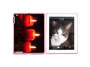 Christmas Candles Advent Wreath Holiday Snap On Hard Protective Case for Apple iPad 2 3 4 Pink