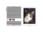 I Love Heart Pie Snap On Hard Protective Case for Apple iPad 2 3 4 White
