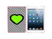 Big Green Love Black Stripes Snap On Hard Protective Case for Apple iPad Mini - Pink Big Green Love Black Stripes Snap On Hard Protective Case for Apple iPad Mini - Pink