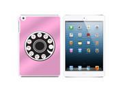 Pink Retro Rotary Phone Funny Snap On Hard Protective Case for Apple iPad Mini White