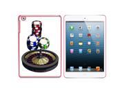 Roulette Wheel Table Poker Chips Gambling Vegas Snap On Hard Protective Case for Apple iPad Mini Pink