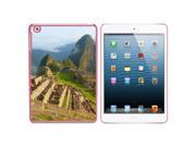 Machu Picchu Inca City Ruins in Cusco Peru Snap On Hard Protective Case for Apple iPad Mini Pink