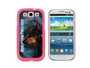 Doberman Pinscher Red On Blue Dog Pet Snap On Hard Protective Case for Samsung Galaxy S3 Pink