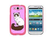 Persian Cat Himalayan Color Points on Pink Pet Snap On Hard Protective Case for Samsung Galaxy S3 Pink