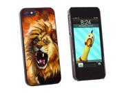 Fierce Lion Roar Big Cat Africa Snap On Hard Protective Case for Apple iPhone 5 Black