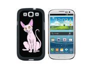 Sphynx Cat On Black Pet Snap On Hard Protective Case for Samsung Galaxy S3 Black